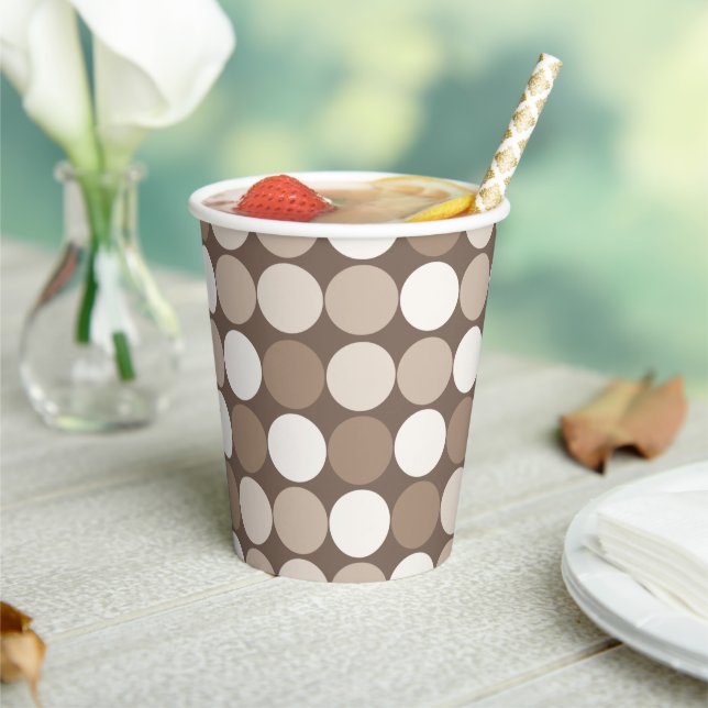Warm Neutral Earth Geometric Circles  Paper Cups (Insitu)