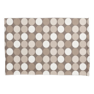 Warm Neutral Earth Geometric Circles Pillowcase