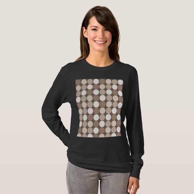 Warm Neutral Earth Geometric Circles  T-Shirt (Front Full)