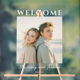 Warm Neutral Elegant Photo Acrylic Sign