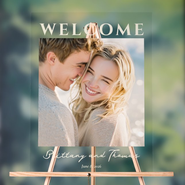 Warm Neutral Modern Photo Acrylic Sign (Neutral)