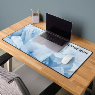 Warm Neutral Winter Modern Office Desk Mat