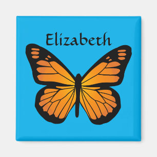 Warm Orange Glow Butterfly Magnet