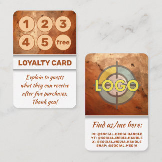 Warm Orange Inviting Design Local Businesses Loyalty Card