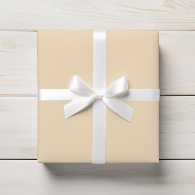 Warm Pale Vanilla Cream Beige Solid Colour Wrapping Paper (Creator Uploaded)