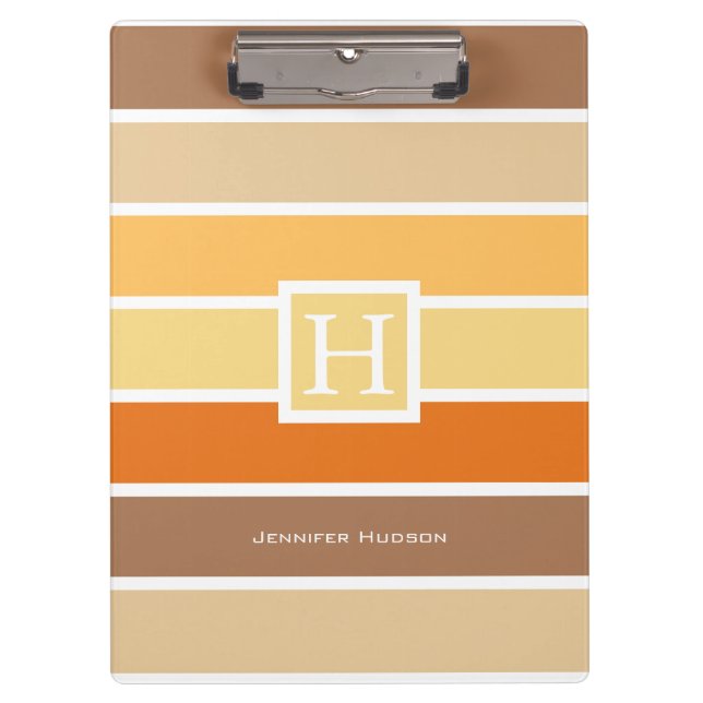 Warm Pastel Autumn Colour Palette | Personalised Clipboard (Front)