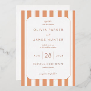 Warm Peach Minimalist Stripes