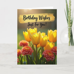 Warm Petals Birthday Card