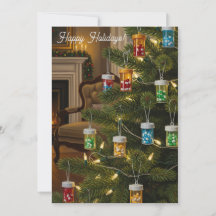 Warm Pharmacy Christmas Tree Card