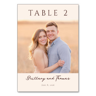 Warm Photo Table Number