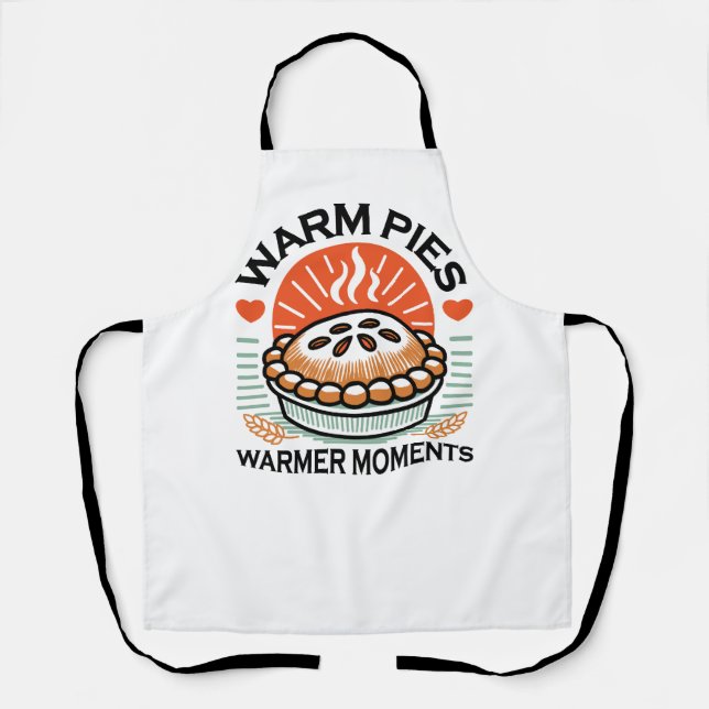 Warm Pies Warmer Moments – Cosy Autumn Design Apron (Front)