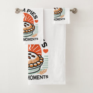 Warm Pies Warmer Moments – Cosy Autumn Design Bath Towel Set