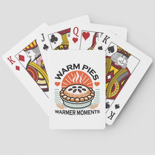 Warm Pies Warmer Moments – Cosy Autumn Design Playing Cards (Back)