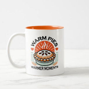 Warm Pies Warmer Moments – Cosy Autumn Design Two-Tone Coffee Mug
