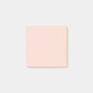 Warm Pink Dot Grid Post-It Notes