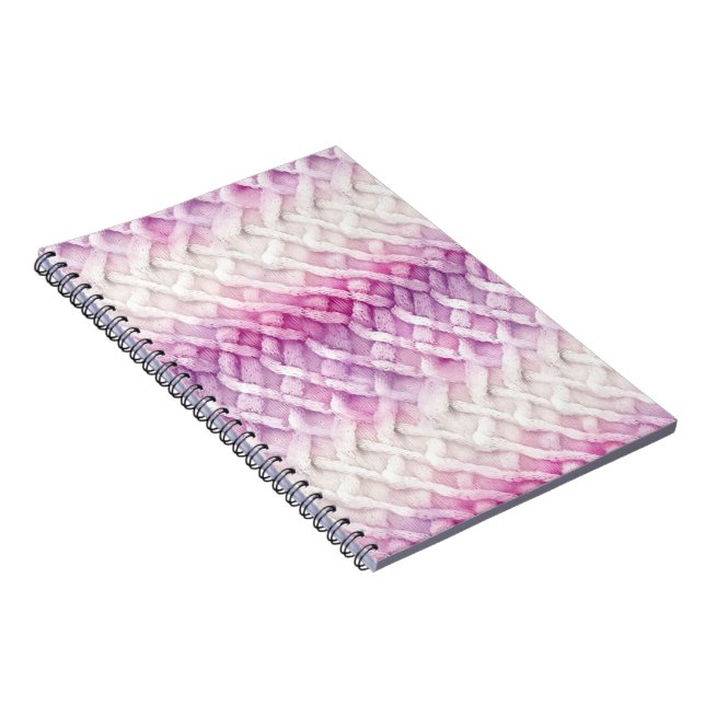 Warm Pink White Purple Notebook (Right Side)