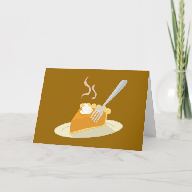 Warm Pumpkin Pie Card (Front)