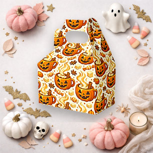 Warm Pumpkin Spice Halloween Pattern Favour Box