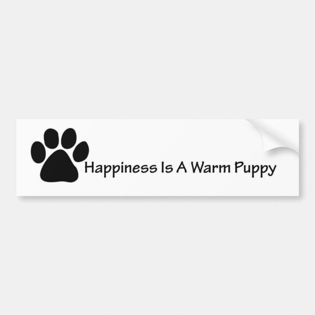 Warm Puppy Bumper Sticker (Front)