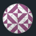 Warm Purple Geometric Deco Cube Dartboard<br><div class="desc">This abstract, geometric cubed pattern will add vibrance and classic flair to any home or office decor. Always ready for you to personalise with your name and/or your loved one's name, as well.</div>