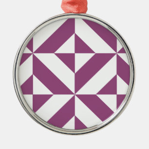 Warm Purple Geometric Deco Cube Metal Tree Decoration