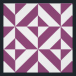 Warm Purple Geometric Deco Cube Poster<br><div class="desc">This abstract,  geometric cubed pattern will add vibrance and classic flair to any home or office decor. Always ready for you to personalise with your name and/or your loved one's name,  as well.</div>