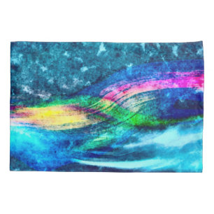 Warm Rainbow Storm Airbrush Art Pillowcase