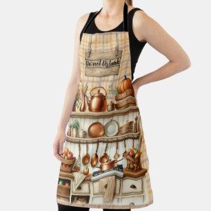 Warm Red and Orange Farmhouse Thanksgiving Apron