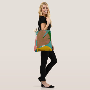 Warm Retro Floral Design Tote Bag