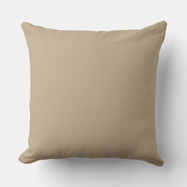 Warm Sand Colour - Throw Pillow (Front)