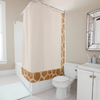 Warm Savanna Giraffe Shower Curtain