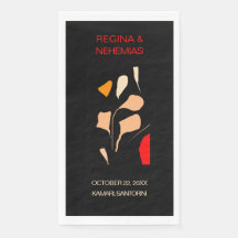 Warm shade petals paper guest towels