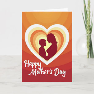 Warm Silhouette Mothers Day Card
