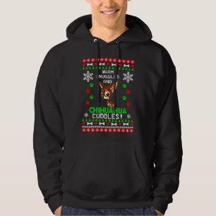 Warm Snuggles And Chihuahua Cuddles Christmas Swea Hoodie