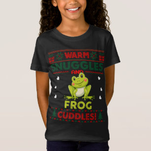 Warm Snuggles Frog Lovers Xmas Ugly Frog Christmas T-Shirt