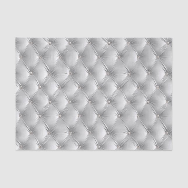 Warm Soft Grey Chic Faux Velvet Tissue Paper (Front)