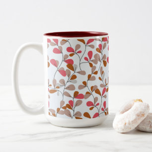Warm & Soft Hues Floral Two-Tone Coffee Mug