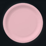 Warm Solid Pink Paper Plate<br><div class="desc">WARM AND VIBRANT COLOR
A deep colour that conveys power and intimacy.</div>