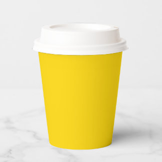 Warm Solid Yellow Gold Paper Cups