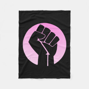 Warm Solidarity Sticker  Fleece Blanket