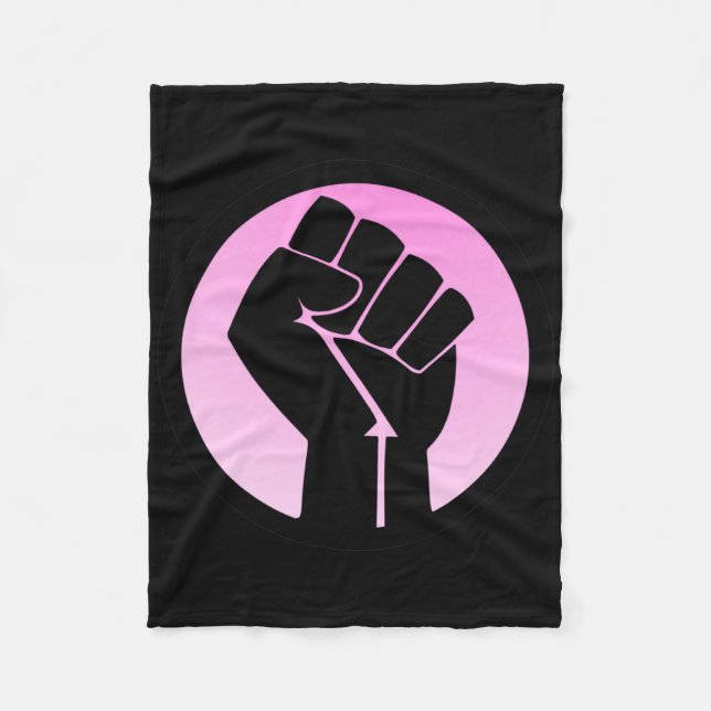 Warm Solidarity Sticker  Fleece Blanket (Front)