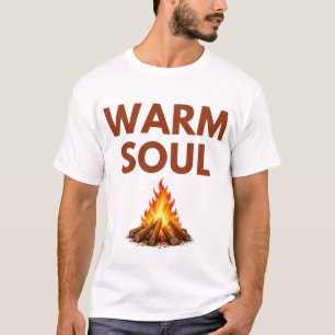 Warm Soul Minimal Fire Mens T Shirt