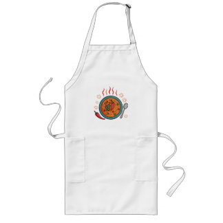 Warm Spicy Curry Food Art Long Apron