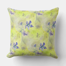 warm spring floral throw pillow