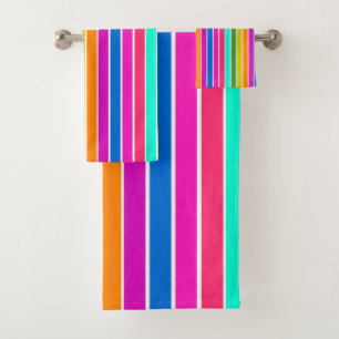 Warm Spring Stripes  Bath Towel Set