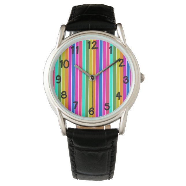Warm Spring Stripes  Watch (Front)