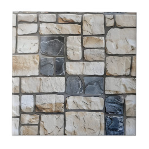 Warm Stone Brick Pattern Tile