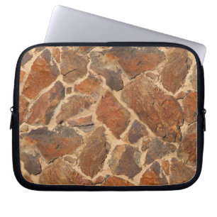 Warm Stonewall Pattern Golden Laptop Sleeve