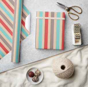 Warm Stripes Wrapping Paper