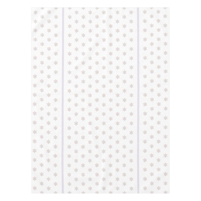  Warm, Subtle Colours Jewish Holiday Stars Tablecloth (Front)